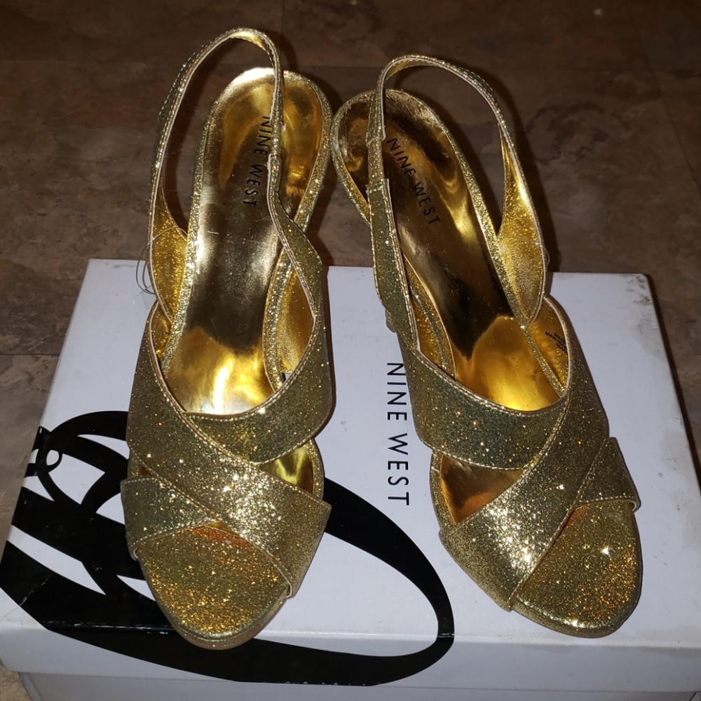 Gold Sparkly Heels